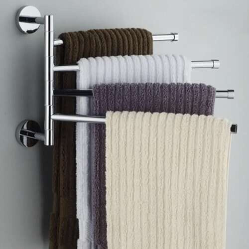 Bathroom towel rack, grey