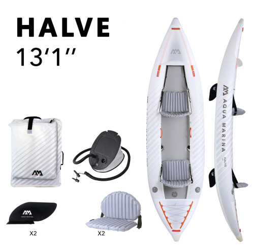 Двухместный надувной каяк Aqua Marina Halve 398x98 cm HA-398