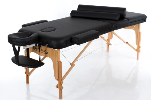 RESTPRO® VIP 3 BLACK Massage Table + Massage Bolsters
