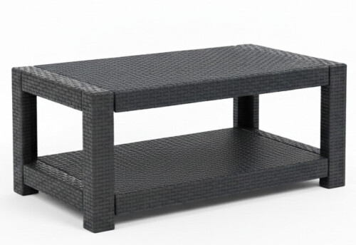 Rotango sodo stalas 93x56x38 cm, pilkas