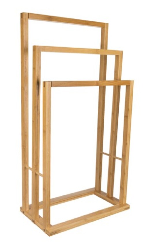 Bamboo stand for towels, bamboo hanger 42x24x80 cm