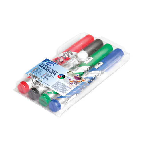 Set of markers for the board, 4 colors, bullet tip