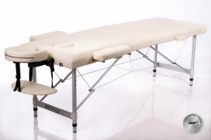 RESTPRO® ALU 2 (M) Cream sulankstomas masažo stalas – kušetė