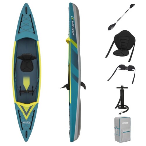 Одноместный надувной каяк Bestway Arrow Elite X1 365x73x30 cm, 65179
