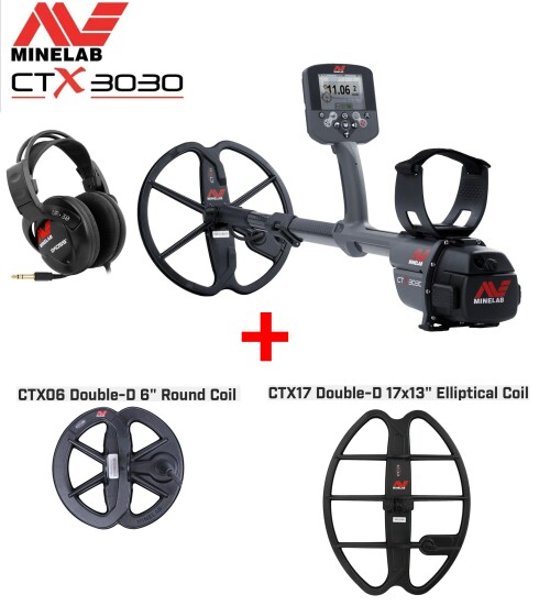 Metal Detector Minelab CTX3030 + GIFT: CTX 3030 17" and 6" Double-D COILS