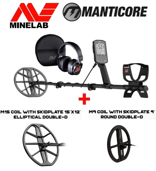 Metalo detektorius Minelab Manticore + 2 DOVANA: Ritė 15 x 12″ M15 DD + 9″ M9 Double