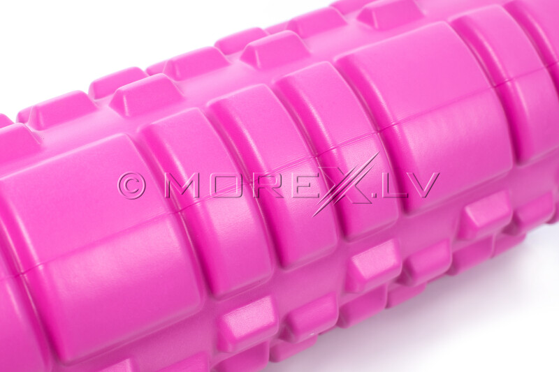 Masažo jogos ritinėlis Grid Roller 30x10cm, rožinis