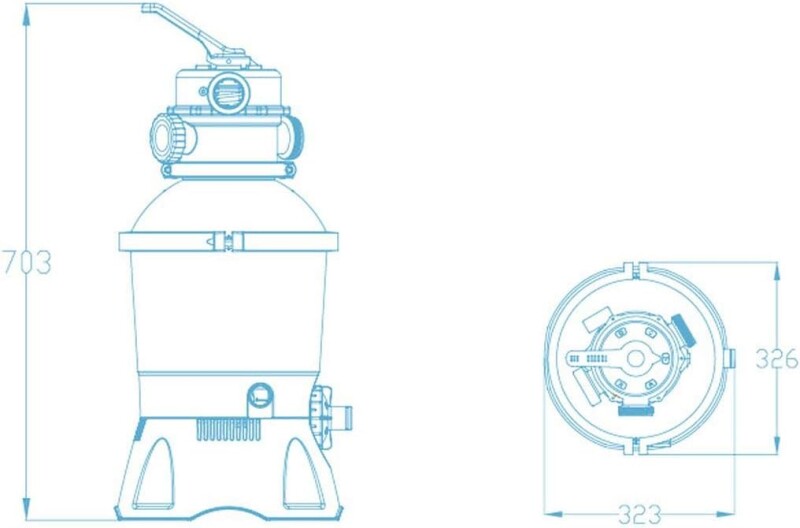 Bestway 58515 smėlio filtras siurblys 3028 L, bakas 8.5kg