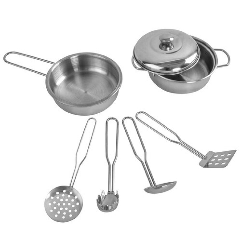 Wooden Toy Kitchen with Dishes, 80x80.5x24cm