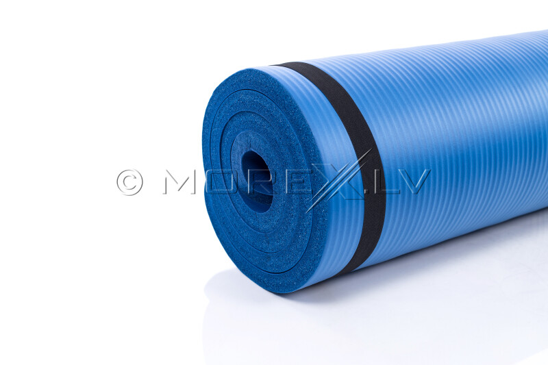 Gimnastikos yoga fitness pilates kilimėlis 179х60х1,5 cm, mėlynas