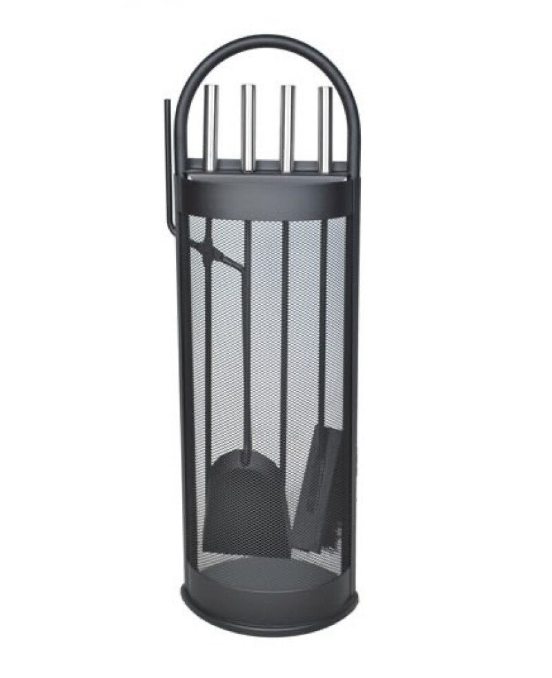 Židinio įrankių rinkinys iš 4 dalių, juodas