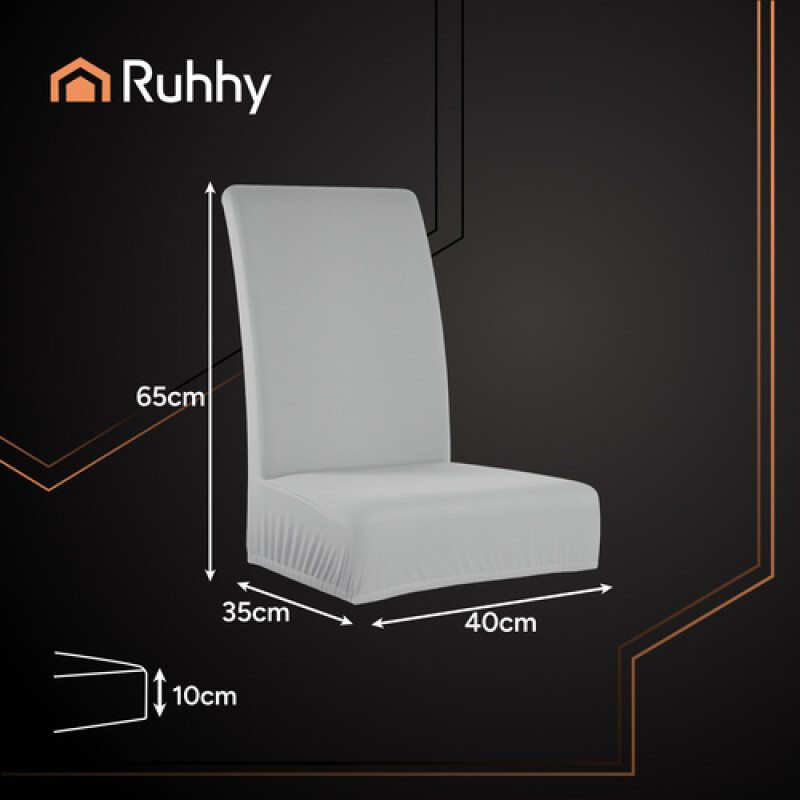 Chair covers 6 pcs., light gray