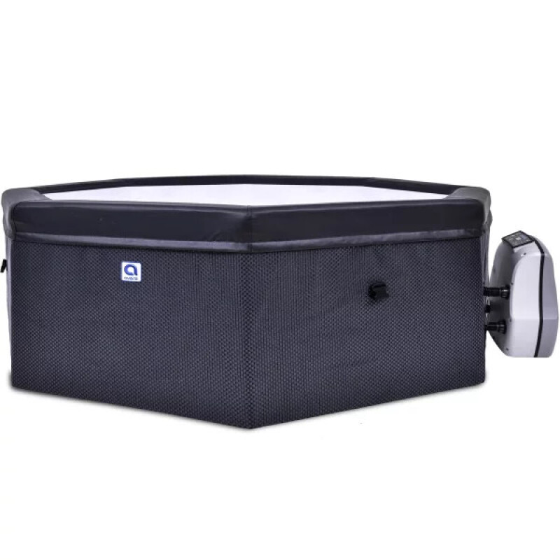 Karkasinis džakuzi Aegean Eco Foam Black Rattan, 4-6 asmenims