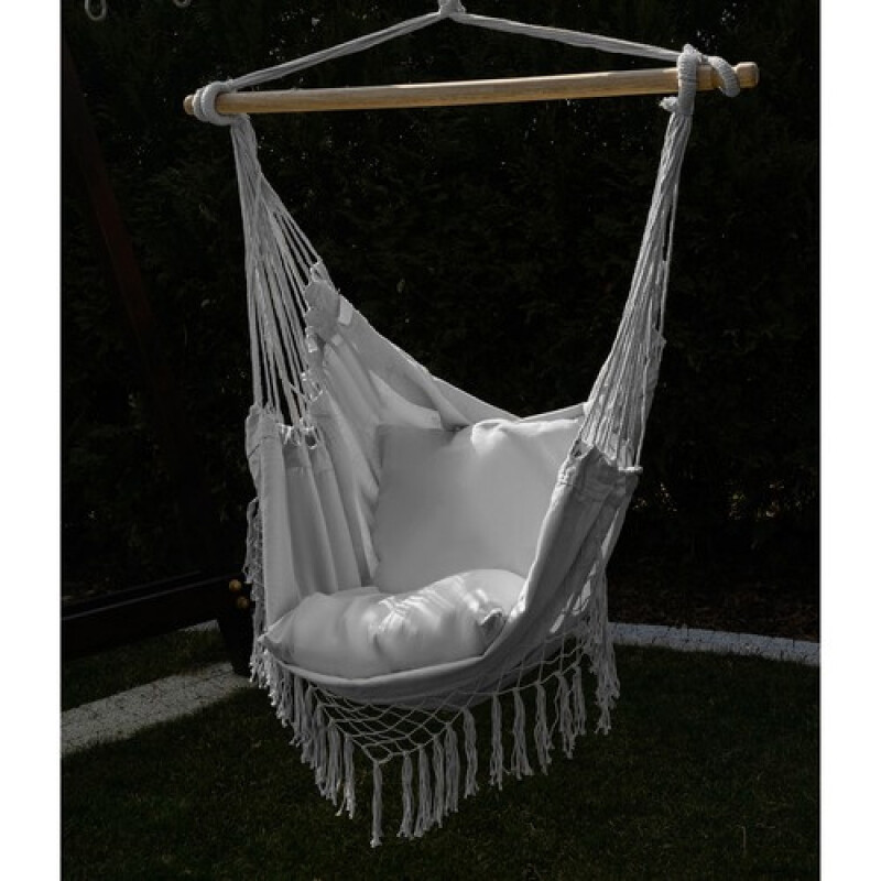 Hammock-garden swing 130x100 cm, grey