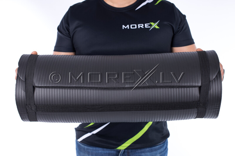 Спортивный коврик для йоги пилатеса аэробики 179х60х1,5 см, черный