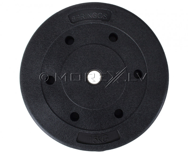 Vinyl weight disk for barbells and dumbbells (plate) 15 kg (31.5 mm)