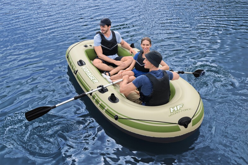 3-vietė pripučiama valtis kietu dugnu Bestway Voyager X3 Raft, 294x137x46 cm, 65164