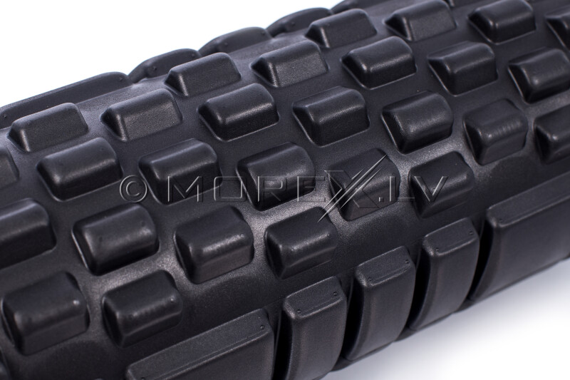 Masažo jogos ritinėlis Grid Roller 33x14cm, juoda
