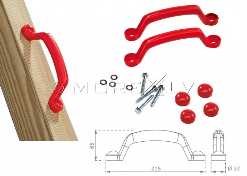 Set of plastic handles for kids’ playgrounds, 2pcs, 215x65 mm