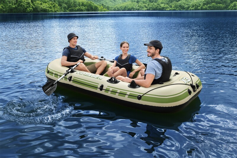 3-vietė pripučiama valtis kietu dugnu Bestway Voyager X3 Raft, 294x137x46 cm, 65164