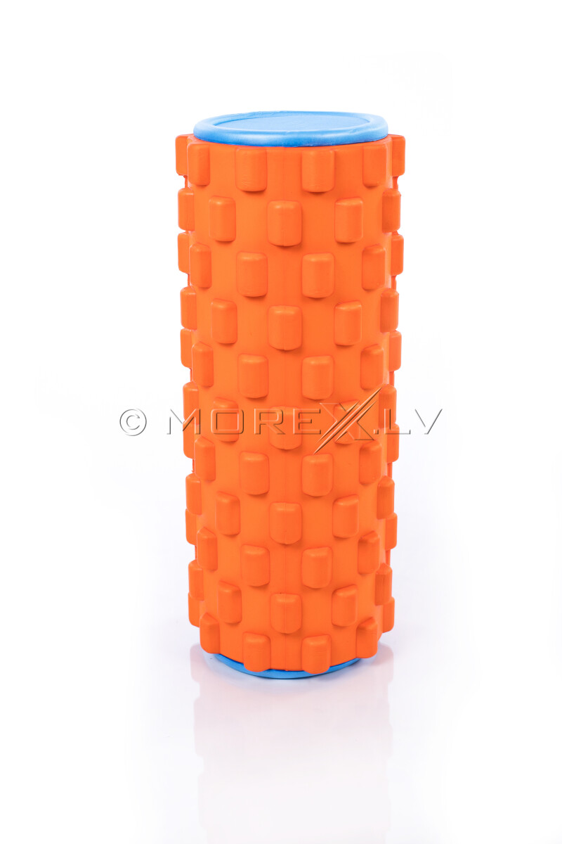 Ролик массажный для йоги Grid Roller 33x14cm, оранжевый