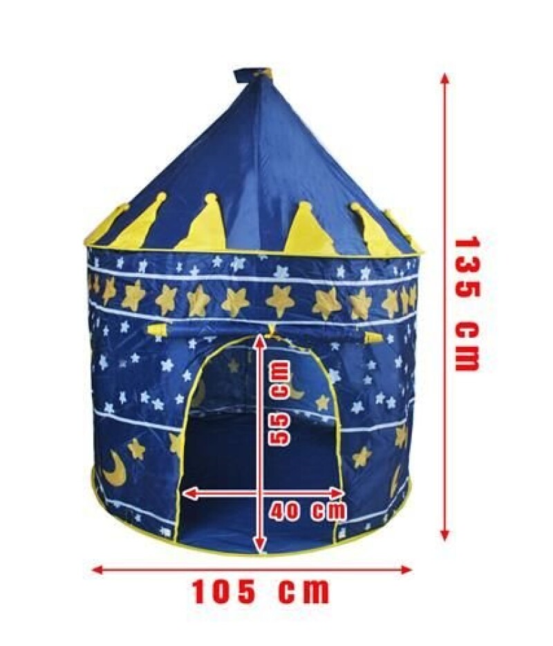Tent for children – castle / palace, blue 105x105x135 cm