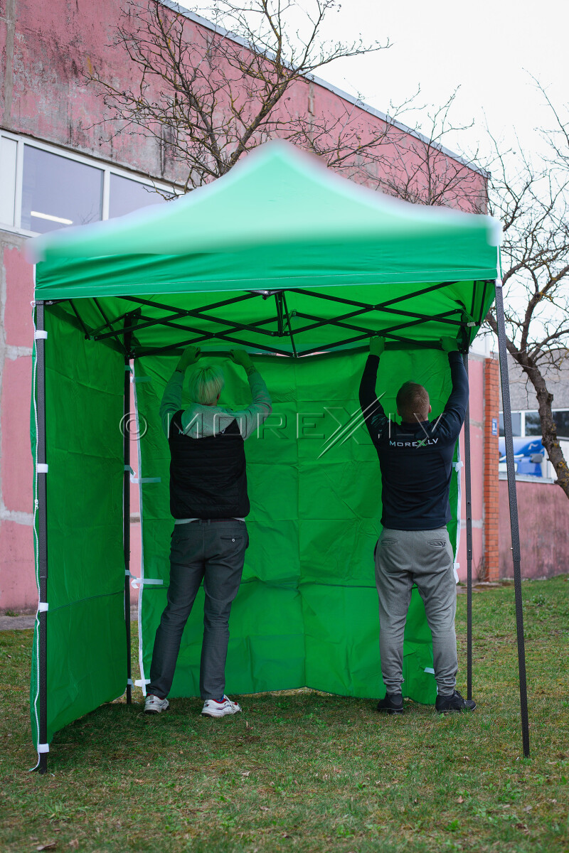 Wall for canopy 2x2 m, 4pcs. set, green color, fabric density 160 g/m2