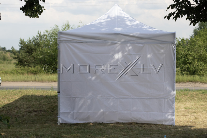Pop Up sulankstomas tentas 3x6m, su sienomis, baltas, N serijos, aliuminis (palapinė, paviljonas, baldakimas)