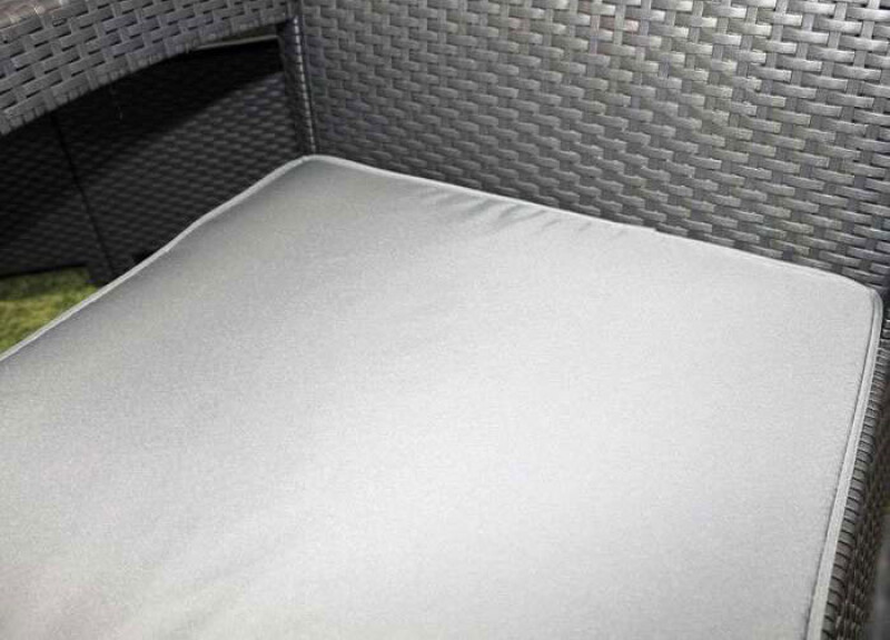 Rotango baldų komplektas: sofa, 2 foteliai, stalas