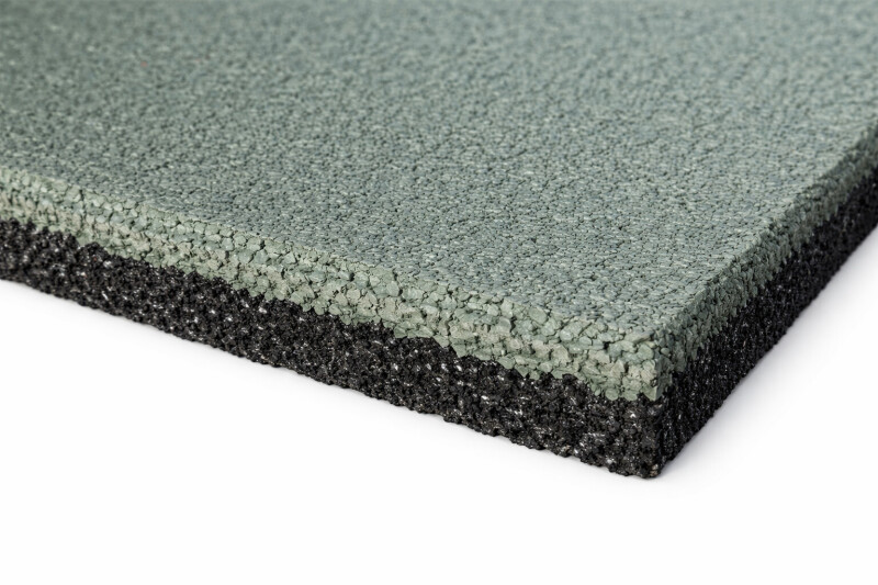 Guminė saugos plytelė KBT 50×50×2,5cm 4 vnt., žalias