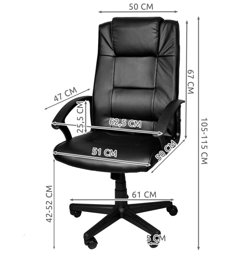 Žaidimų biuro kėdė, juoda (8982)