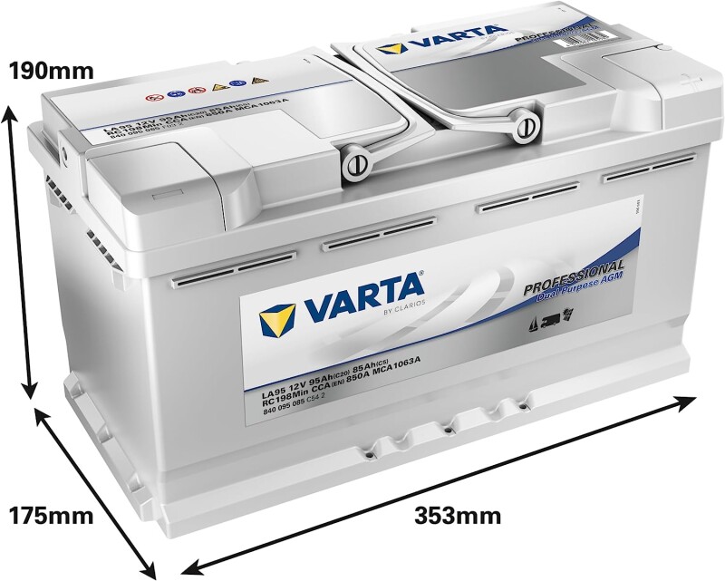 Akumuliatorius VARTA Professional AGM LA95 95Ah (20h)