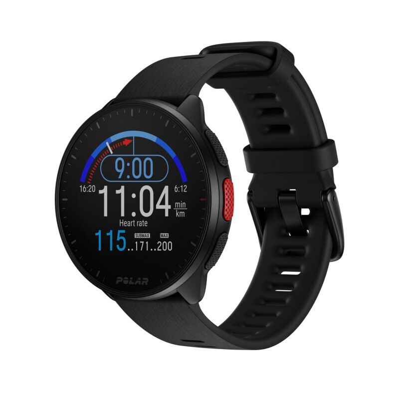 Sportinius laikrodžius POLAR PACER NIGHT BLACK, S-L